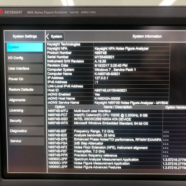 Анализатор коэффициента шума с сенсорным мультитач-дисплеем Keysight N8974B (демонстрационный) купить по низкой цене | МАКСПРОФИТ